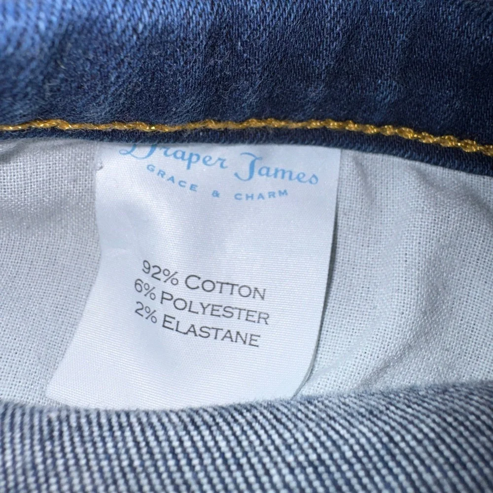 Draper James Grace & Charm Skinny Jeans Dark Wash Blue Denim Size 29 Made in USA